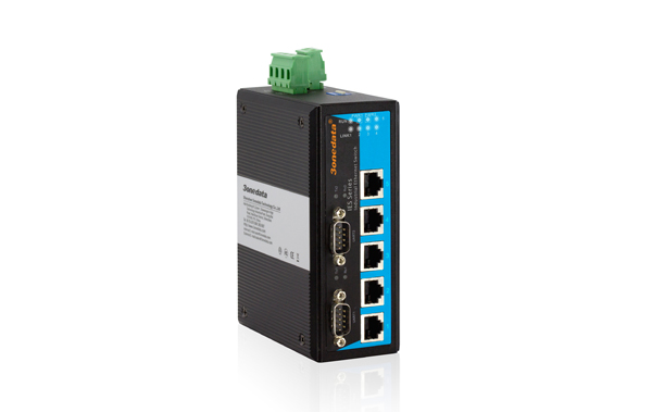 IES615-2D(RS-232) Switch công nghiệp 5 cổng FE+2 cổng RS232