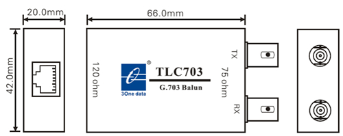 TLC703 Bộ chuyển đổi Balun 75ohm-120ohm 
